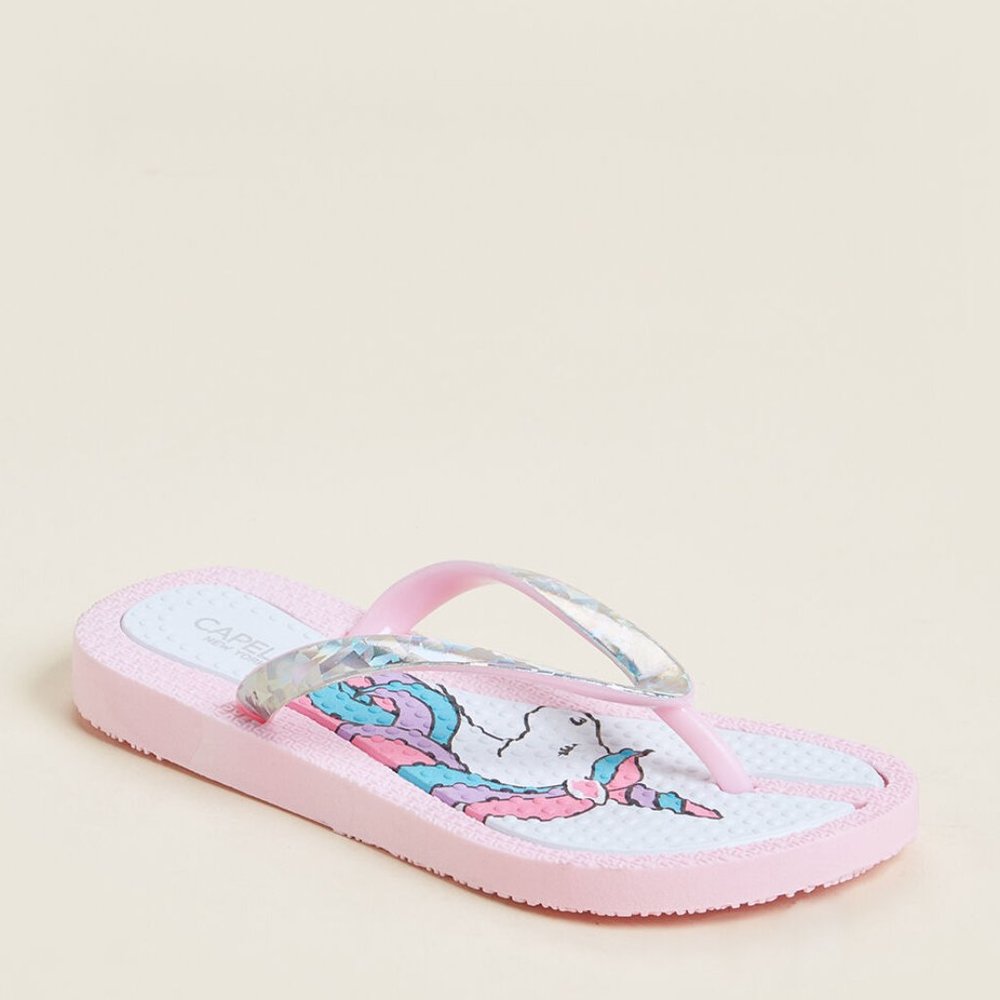 CAPELLI NEW YORK Pink Unicorn Flip Flops - 12/13